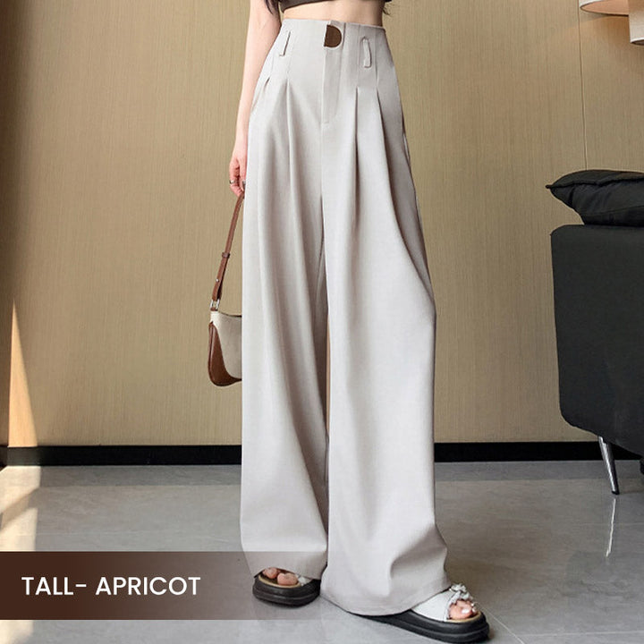 Damen Hose | Weite Passform mit hoher Taille | Elegante Business &amp; Freizeit Stoffhose mit Taschen