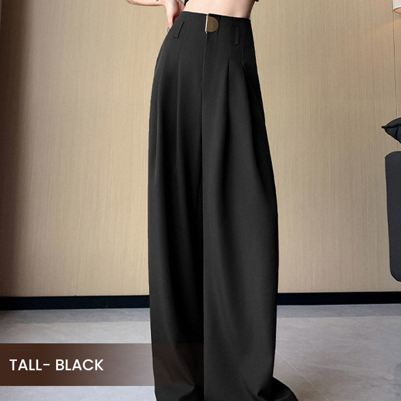 Damen Hose | Weite Passform mit hoher Taille | Elegante Business &amp; Freizeit Stoffhose mit Taschen