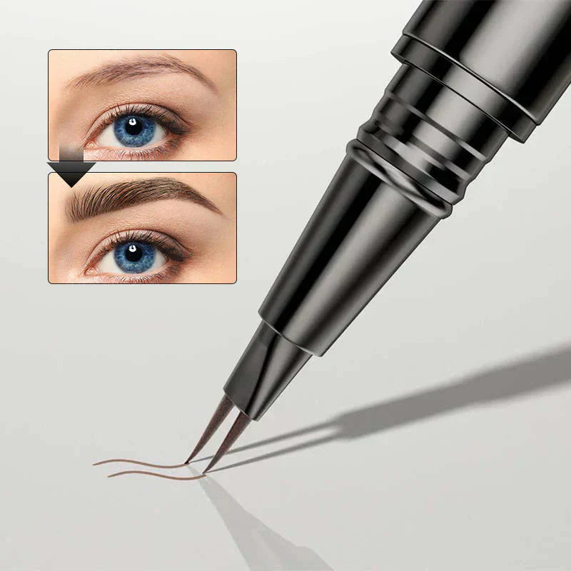 Eyebrow Pencil 2-in-1 in Dark Brown | Microblading Effect with Dual Tip | Waterproof, Smudge-proof, Up to 24h Hold