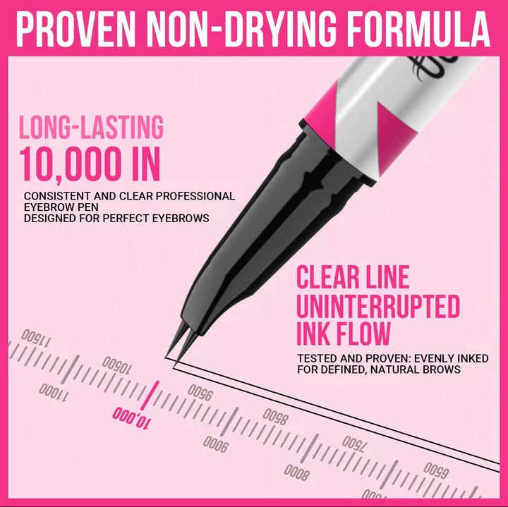 Eyebrow Pencil 2-in-1 in Dark Brown | Microblading Effect with Dual Tip | Waterproof, Smudge-proof, Up to 24h Hold
