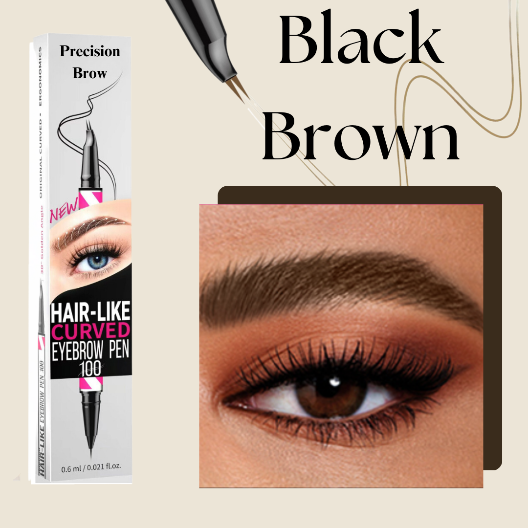 Eyebrow Pencil 2-in-1 in Dark Brown | Microblading Effect with Dual Tip | Waterproof, Smudge-proof, Up to 24h Hold