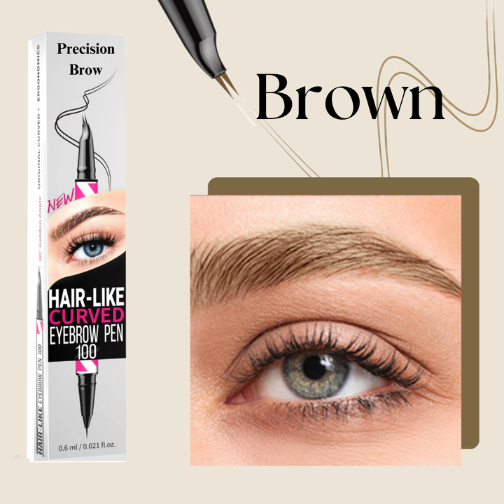 Eyebrow Pencil 2-in-1 in Dark Brown | Microblading Effect with Dual Tip | Waterproof, Smudge-proof, Up to 24h Hold