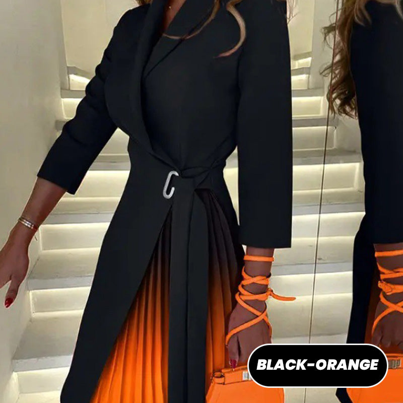 💕Meilleure vente 2025💕Robe blazer cintrée à col en dégradé Revel