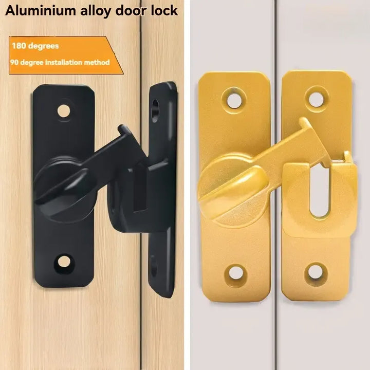 Schieberiegel aus Edelstahl | 90° Türriegel mit Sicherheitsverschluss für Türen, Fenster, Tore &amp; Schränke