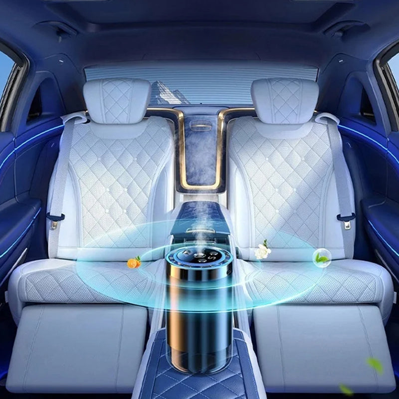 Auto Aroma Diffuser | Intelligenter Autoduftspender mit Sprühstufen, Lichtmodus und automatischer Aktivierung
