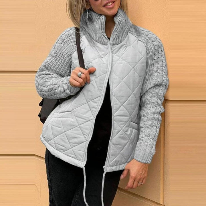 Damen Steppjacke | Leichte Thermofüllung mit Patchwork-Design für Herbst, Winter und Alltag