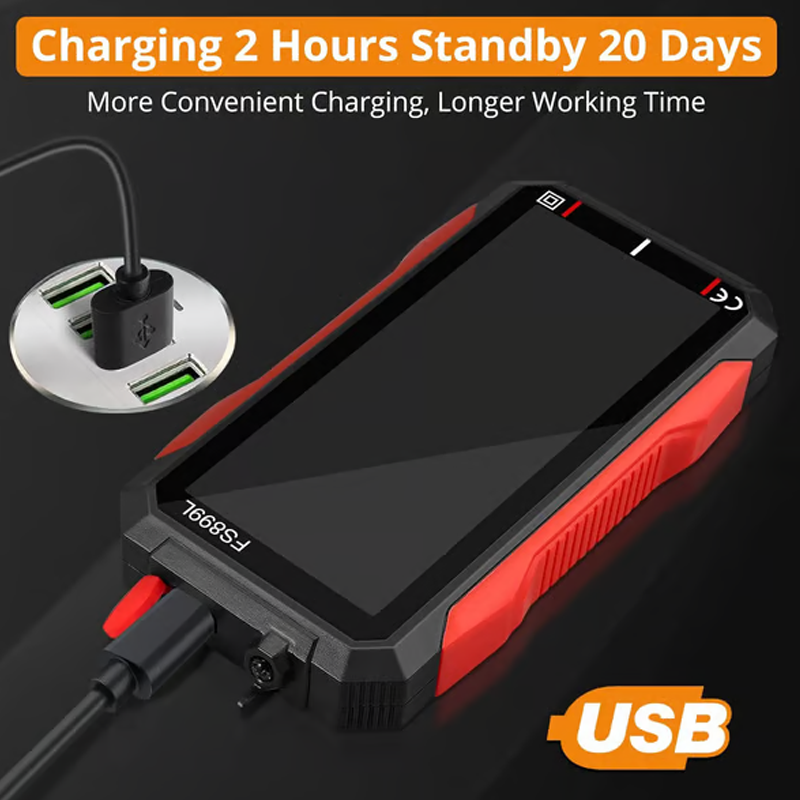 Digitalmultimeter | USB-aufladbares Messgerät mit Auto-Range und beleuchtetem LCD-Display für Spannung und Strom