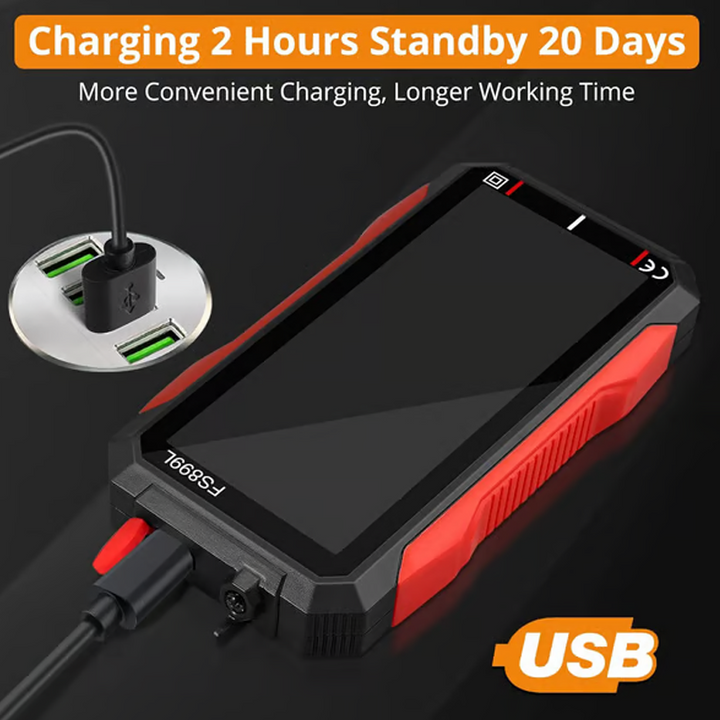 Digitalmultimeter | USB-aufladbares Messgerät mit Auto-Range und beleuchtetem LCD-Display für Spannung und Strom