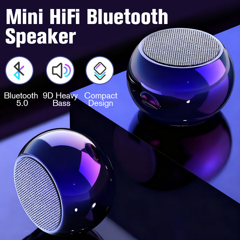 Mini Bluetooth Lautsprecher | Kompakter 360° HiFi-Sound mit Bluetooth 5.0 und bis zu 16 Std. Akkulaufzeit für unterwegs