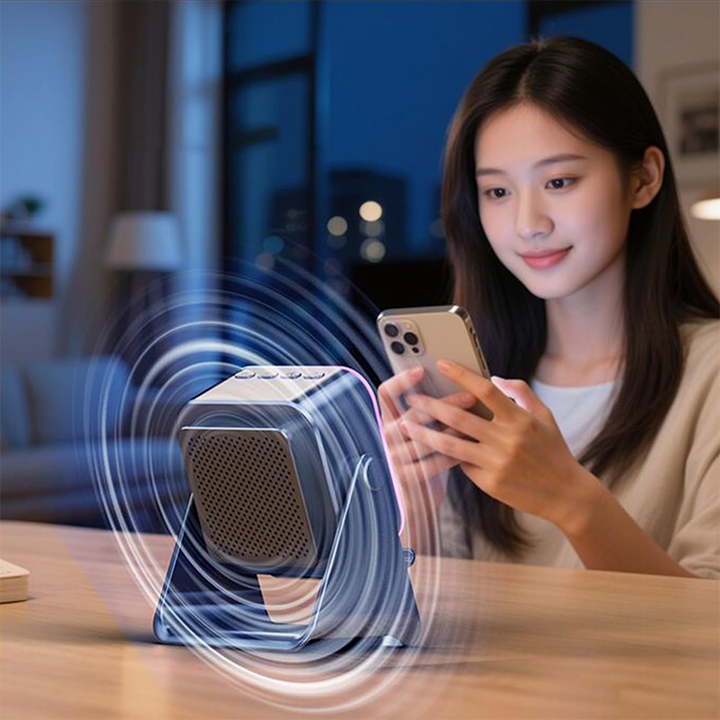 Bluetooth Lautsprecher | 5-in-1 Speaker mit Handyhalterung, Induktionssound, Bluetooth 5.3, Ambient-Licht und 2000-mAh-Akku
