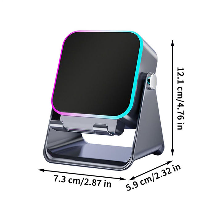 Bluetooth Lautsprecher | 5-in-1 Speaker mit Handyhalterung, Induktionssound, Bluetooth 5.3, Ambient-Licht und 2000-mAh-Akku