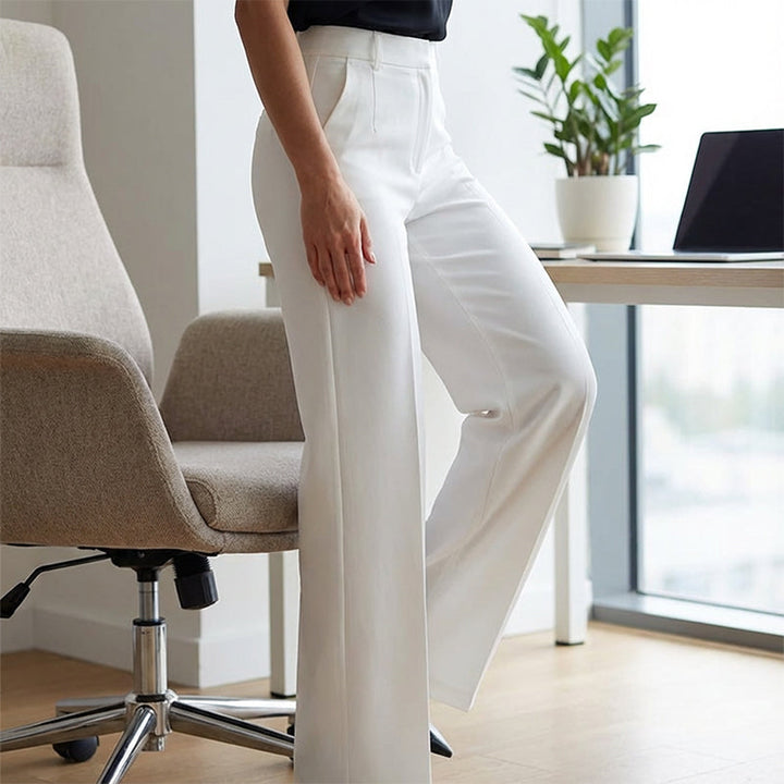 Pantaloni da donna con vita alta | Vestibilità dritta e piega stirata | Antipiega, mantenimento della forma ed eleganti | Taglie S–3XL