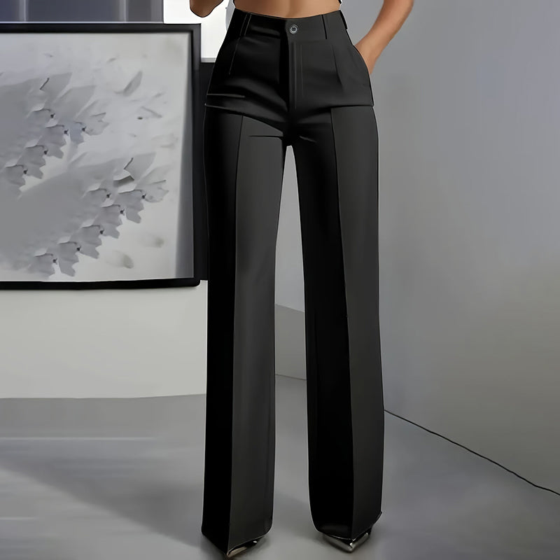 Pantaloni da donna con vita alta | Vestibilità dritta e piega stirata | Antipiega, mantenimento della forma ed eleganti | Taglie S–3XL