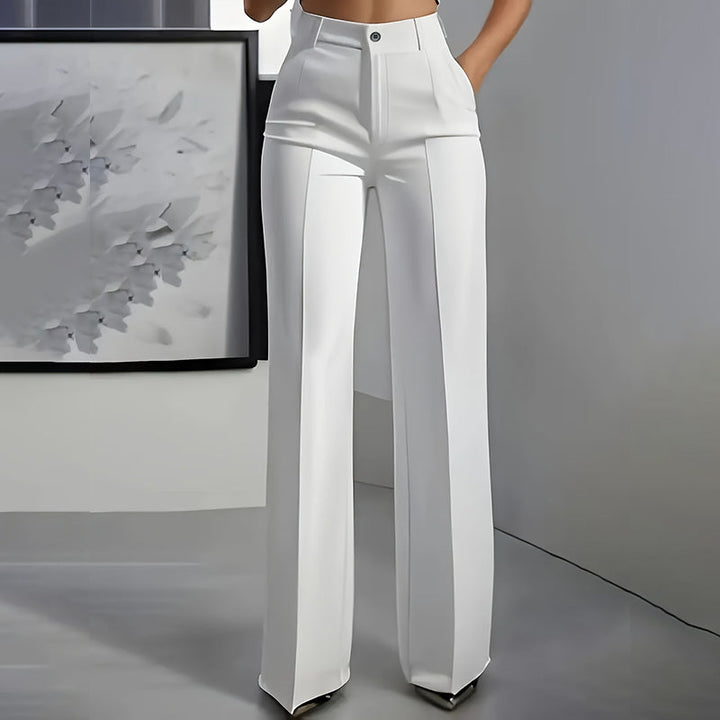 Pantaloni da donna con vita alta | Vestibilità dritta e piega stirata | Antipiega, mantenimento della forma ed eleganti | Taglie S–3XL