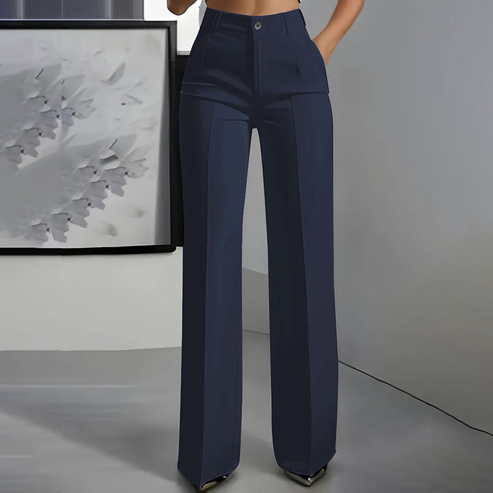 Pantaloni da donna con vita alta | Vestibilità dritta e piega stirata | Antipiega, mantenimento della forma ed eleganti | Taglie S–3XL