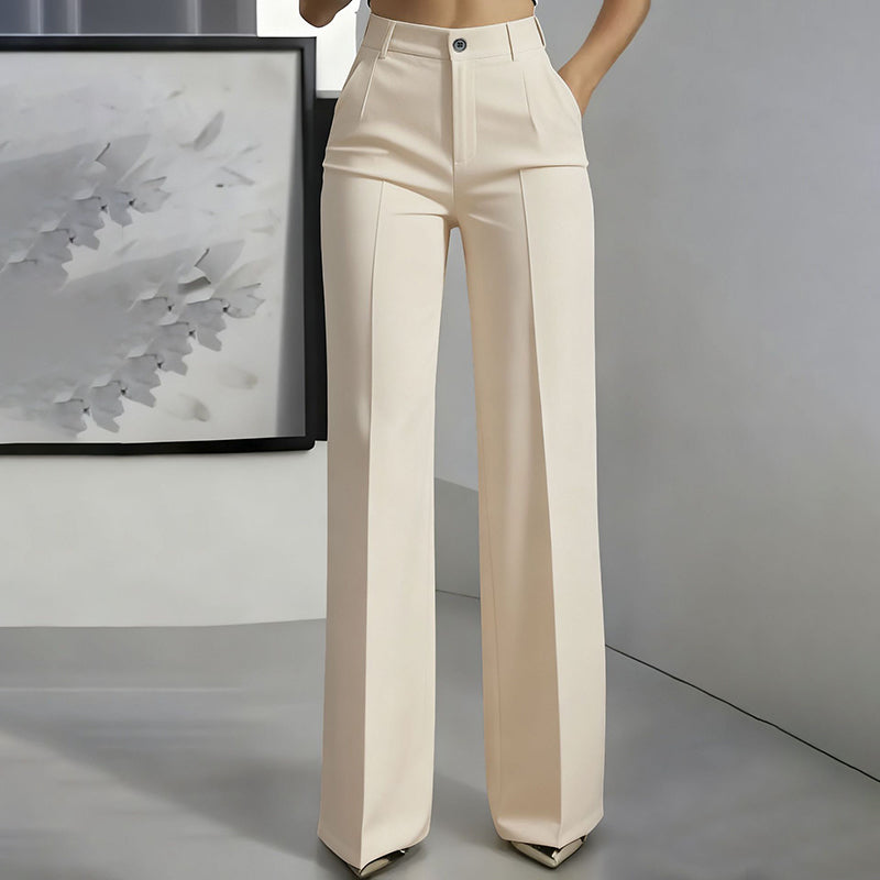 Pantaloni da donna con vita alta | Vestibilità dritta e piega stirata | Antipiega, mantenimento della forma ed eleganti | Taglie S–3XL