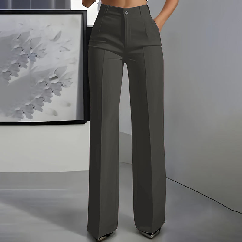 Pantaloni da donna con vita alta | Vestibilità dritta e piega stirata | Antipiega, mantenimento della forma ed eleganti | Taglie S–3XL