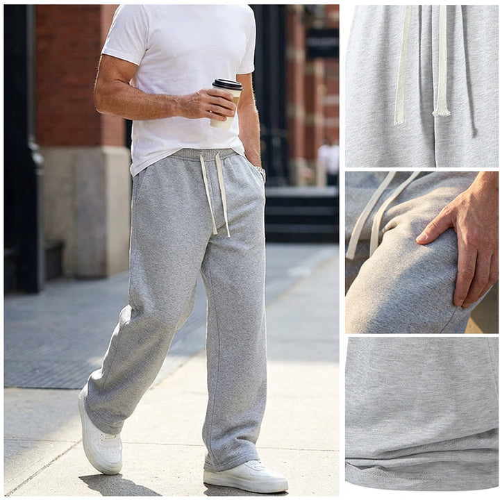 Herren Freizeithose mit Kordelzug | Locker geschnittene Hose mit elastischem Bund und strapazierfähiger Stoffqualität