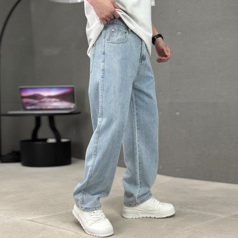Herren Straight Leg Hose | Locker geschnittene Freizeithose mit klassischen Taschen