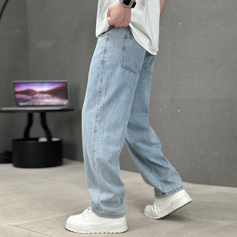 Herren Straight Leg Hose | Locker geschnittene Freizeithose mit klassischen Taschen