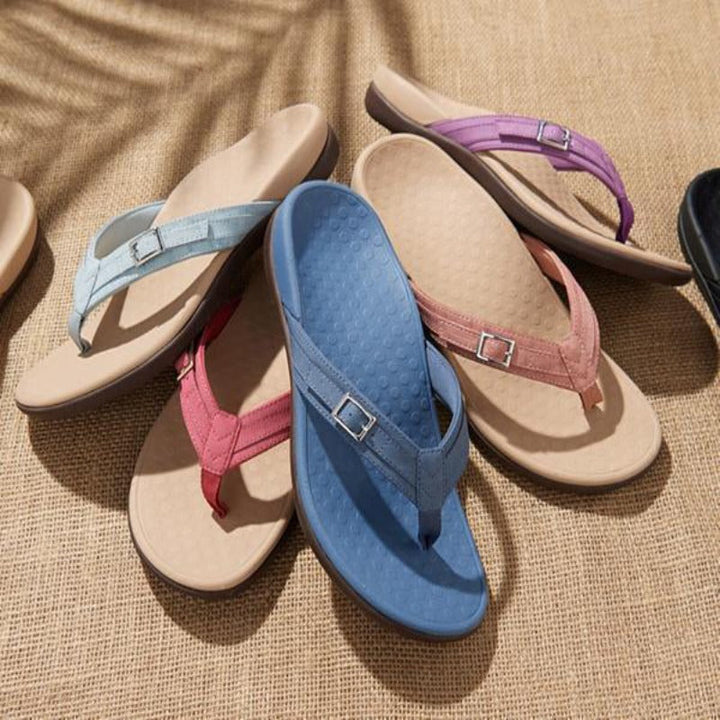 Damen-Sommersandalen | Ergonomische Sandalen mit Fußgewölbe-Unterstützung und rutschfester Profilsohle