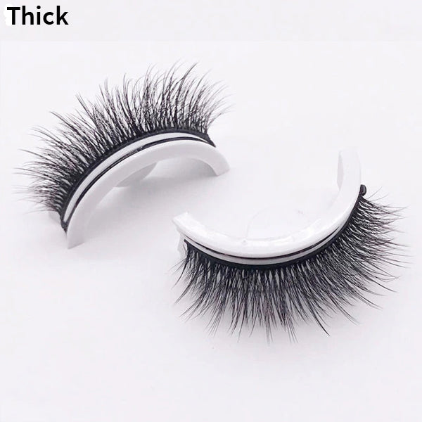 GlamLashFix™ Selbstklebende Wimpern | Wiederverwendbar &amp; Hautfreundlich | Natürliches Volumen in Sekunden
