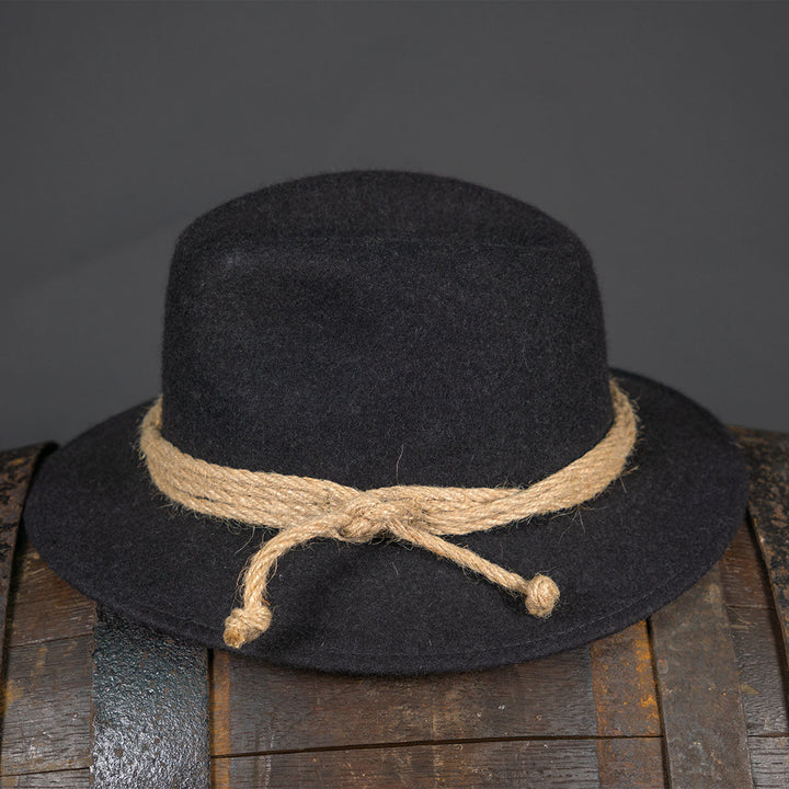 Herren Trachtenhut Anthrazit | Wollhut im klassischen Gletscherstil für Tracht und Alltag