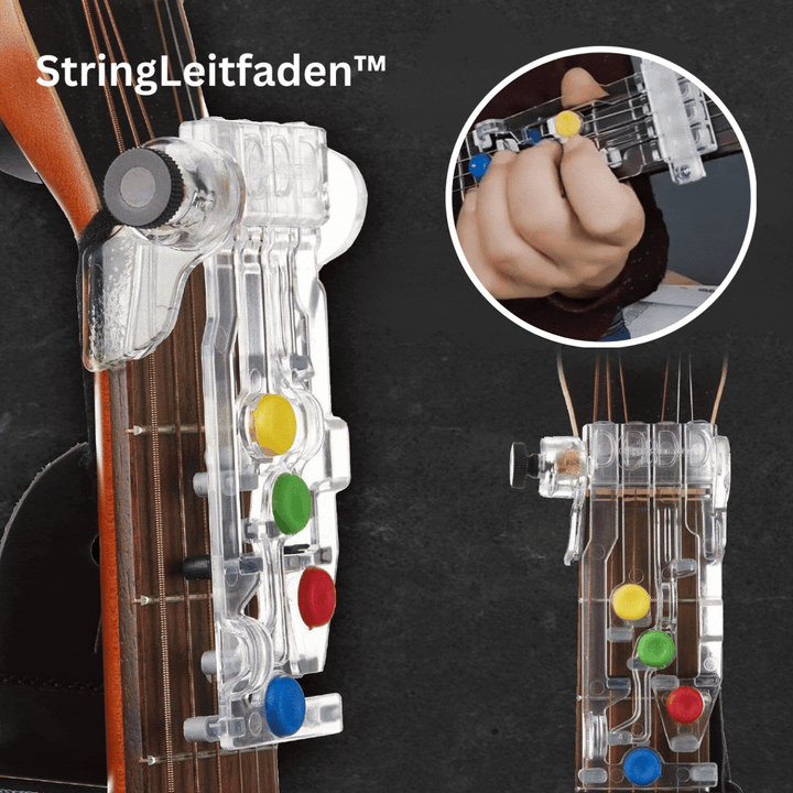 Gitarren-Lernhilfe StringLeitfaden™ | Tragbar &amp; kompakt | Akkorde schneller lernen, ideal für Anfänger &amp; unterwegs