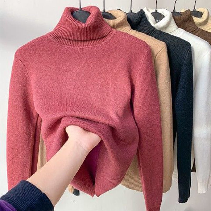 Damen Rollkragenpullover | Warm &amp; weich mit leichter Dehnung für Herbst und Winter