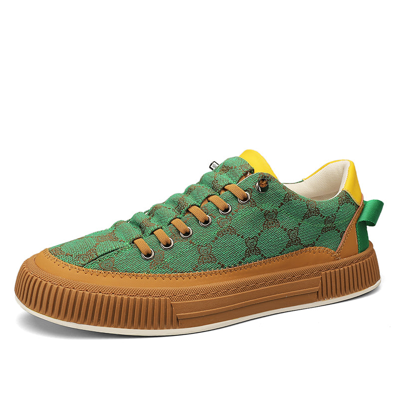 Damen Turnschuhe mit geometrischem Muster | Bequeme Sneaker mit Gummisohle | Moderne Freizeitschuhe