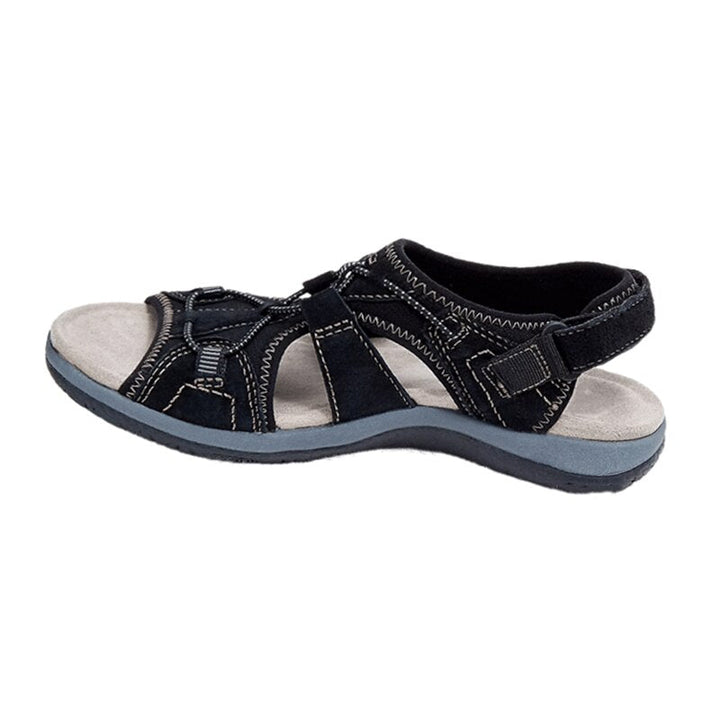 Orthopedic women’s wedge sandals with 3-arch support | Memory nano foam footbed &amp; 3 adjustable straps | Non-slip rubber sole