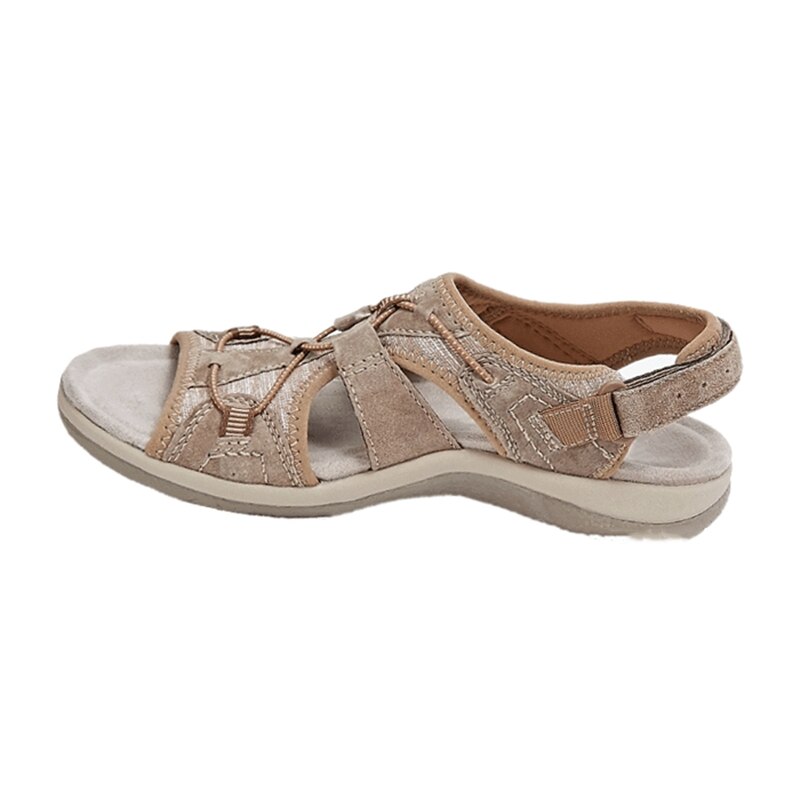 Orthopedic women’s wedge sandals with 3-arch support | Memory nano foam footbed &amp; 3 adjustable straps | Non-slip rubber sole