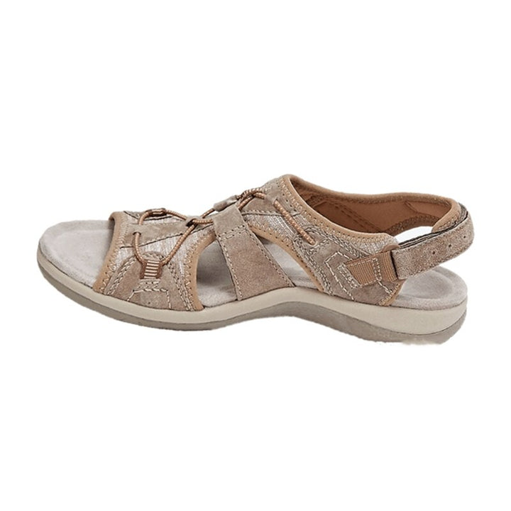 Orthopedic women’s wedge sandals with 3-arch support | Memory nano foam footbed &amp; 3 adjustable straps | Non-slip rubber sole