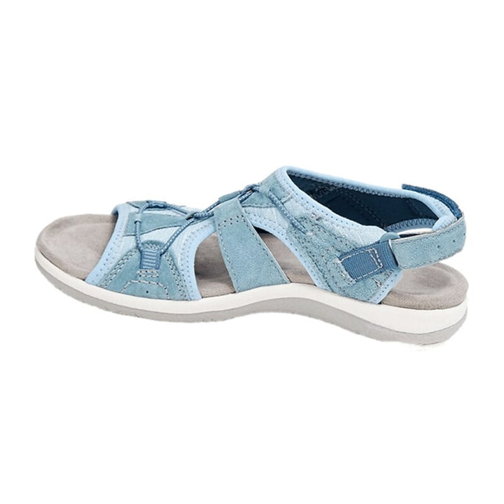 Orthopedic women’s wedge sandals with 3-arch support | Memory nano foam footbed &amp; 3 adjustable straps | Non-slip rubber sole