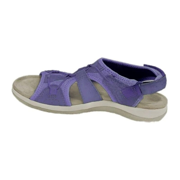 Orthopedic women’s wedge sandals with 3-arch support | Memory nano foam footbed &amp; 3 adjustable straps | Non-slip rubber sole