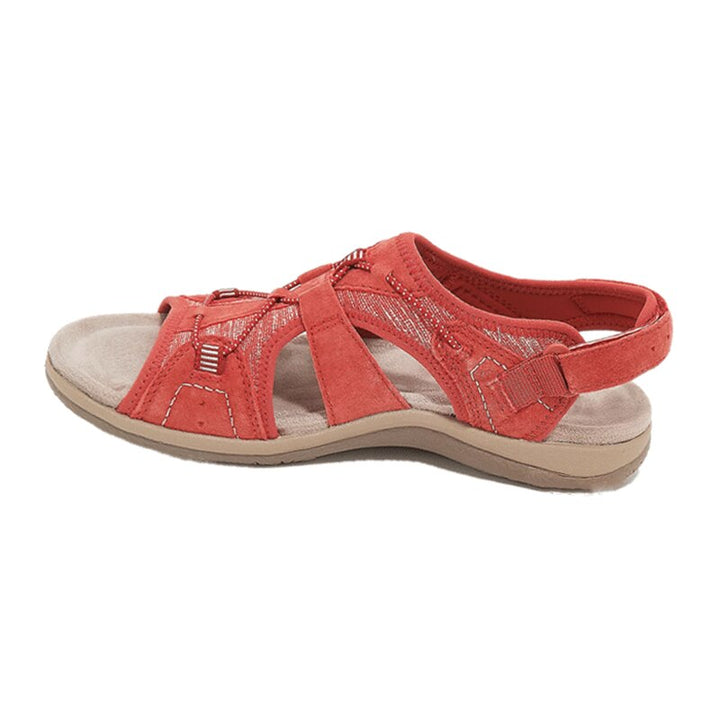 Orthopedic women’s wedge sandals with 3-arch support | Memory nano foam footbed &amp; 3 adjustable straps | Non-slip rubber sole