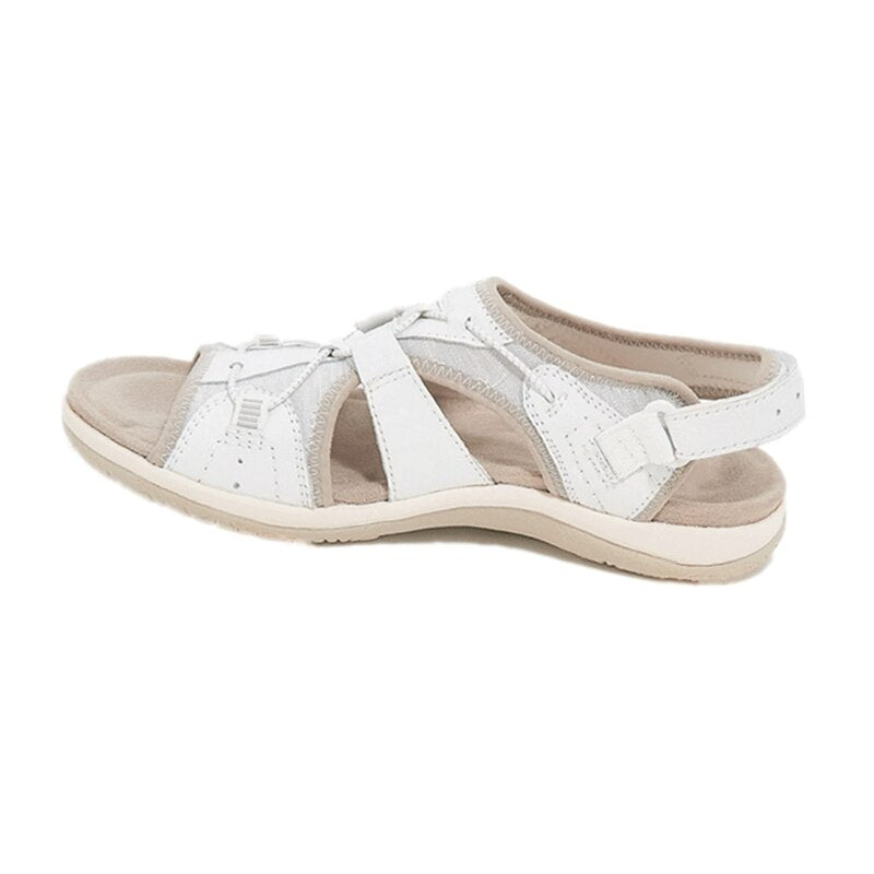 Orthopedic women’s wedge sandals with 3-arch support | Memory nano foam footbed &amp; 3 adjustable straps | Non-slip rubber sole