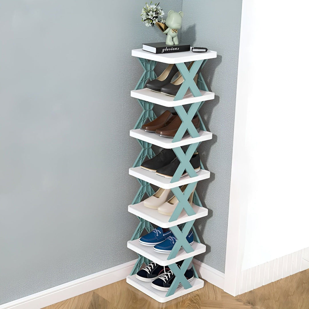 Faltbares Schuhregal mit 3–7 Ebenen | Platzsparender Schuh-Organizer | Multifunktionale Aufbewahrung für Flur &amp; Schlafzimmer