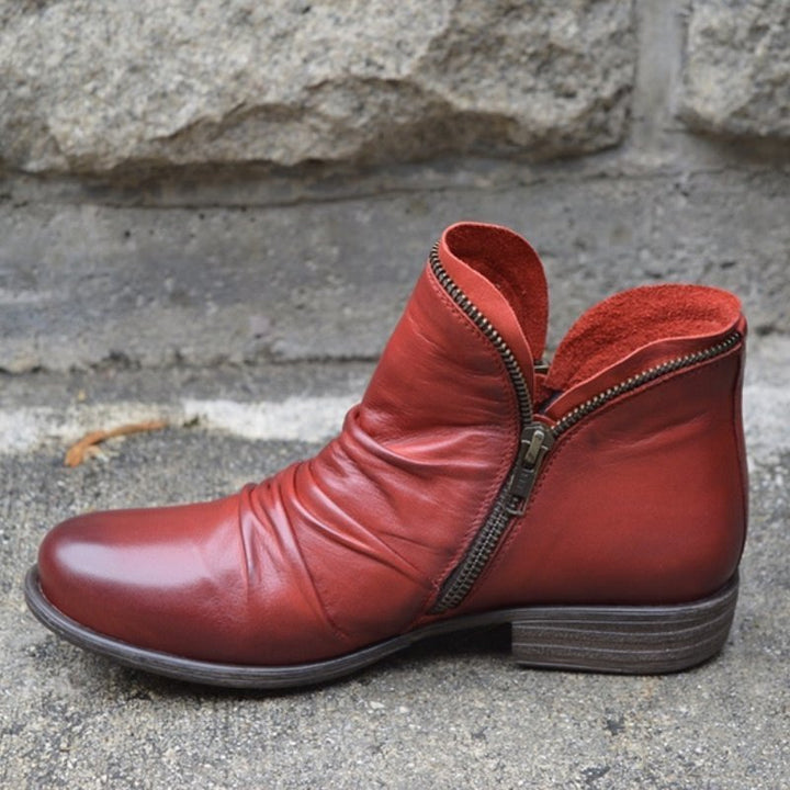 Elegante Damen-Stiefeletten mit Reißverschluss | Bequemer Sitz für Alltag &amp; Büro | Schlichtes Design, leicht anzuziehen | Größen 35–43