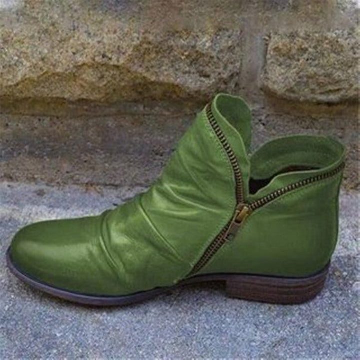 Elegante Damen-Stiefeletten mit Reißverschluss | Bequemer Sitz für Alltag &amp; Büro | Schlichtes Design, leicht anzuziehen | Größen 35–43