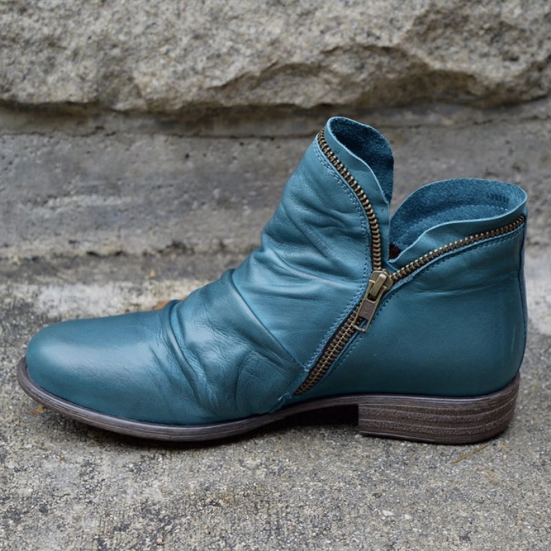 Elegante Damen-Stiefeletten mit Reißverschluss | Bequemer Sitz für Alltag &amp; Büro | Schlichtes Design, leicht anzuziehen | Größen 35–43