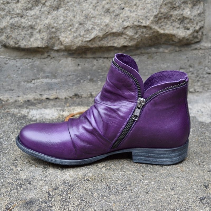 Elegante Damen-Stiefeletten mit Reißverschluss | Bequemer Sitz für Alltag &amp; Büro | Schlichtes Design, leicht anzuziehen | Größen 35–43