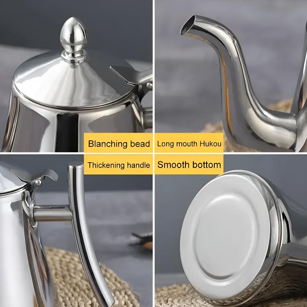 Wasserkessel mit Sieb | Edelstahl-Teekocher für Induktion, Gas, Ceran und Elektro mit 1 oder 1,5 Liter Volumen