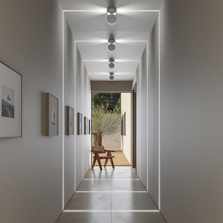 LED wall light with spotlight function | 360° rotatable light element | double-sided beam for square light effect, water-resistant